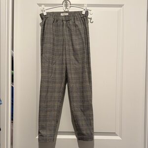 Babaton Gray Plaid Pants